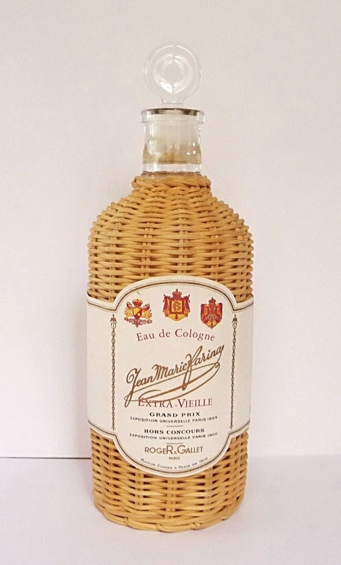 ROGER & GALLET - EAU DE COLOGNE JEAN-MARIE FARINA : EAU DE COLOGNE 500 ML - FLACON RECOUVERT DE VANNERIE