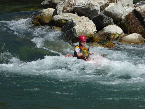 Juli 2017, Wildwasserfahren auf der Möll kann auch mit 80 noch Spaß machen