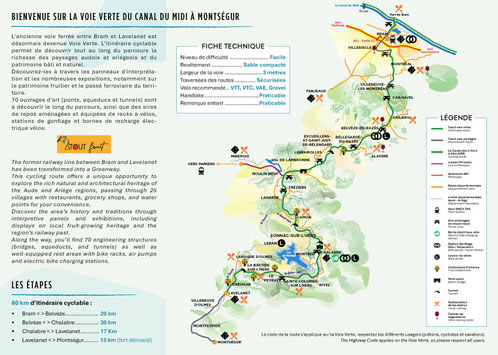 Flyer Voie Verte du Canal du Midi à Montségur