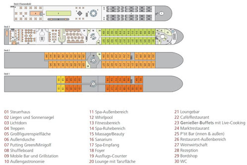 A-ROSA VIVA Deckplan 2026 