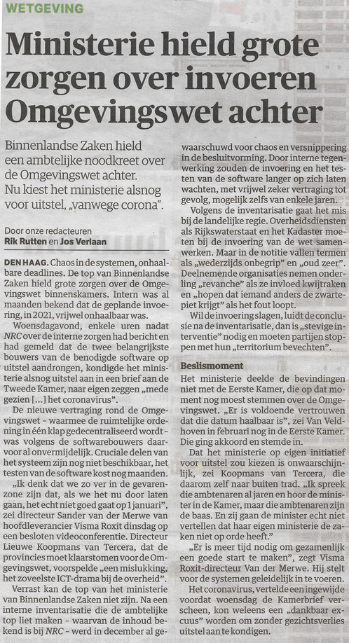 Artikel NRC 02 april 2020