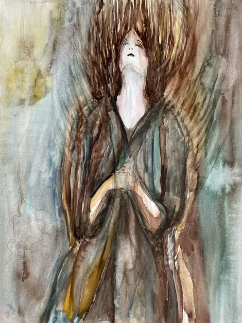 Der Wunsch (the wish), 2025, Aquarell auf Bütten, 