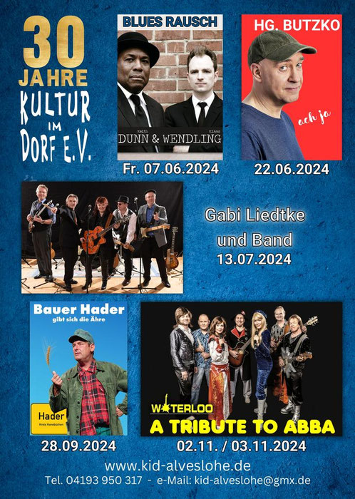 Jahresprogramm Kultur im Dorf Alveslohe e.V. Vorderseite