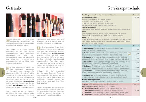 Eventlocation München Getränkekarte Bierpreise Weinkarte