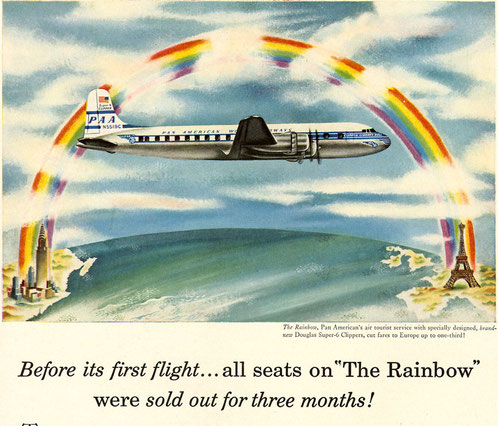 Pan Am Douglas DC 6B "Rainbow" service