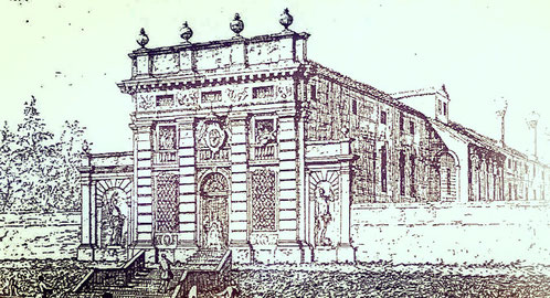 Villa Valier sul Brenta da una incisione settecentesca di F. Costa