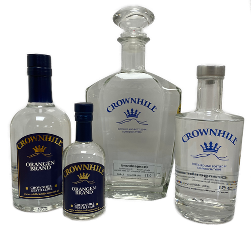 Edelbrand, Schnaps Destillata Gold Goldmedaille,  Crownhill Destillerie Orangenschnaps