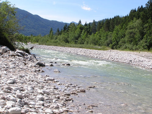 An der "boarischen Isar z`Lenggrias" (D).