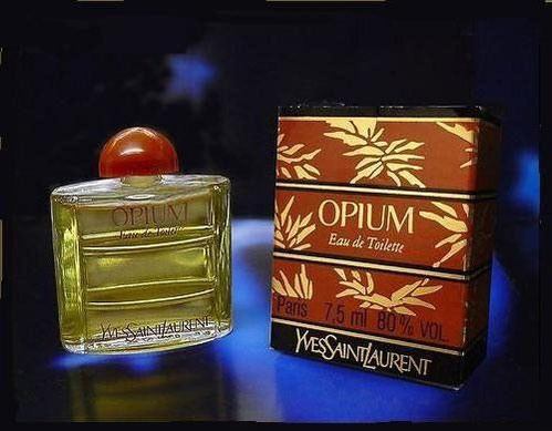 OPIUM - EAU DE TOILETTE 7, 5 ML - BOÎTE ET MINIATURE DIFFERENTES - BOUCHON MARRON