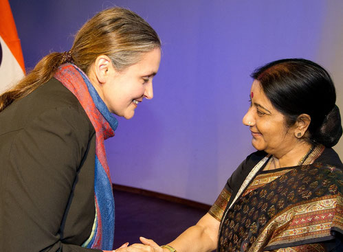 International Events - mit indischer Außenministerin Sushma Swaraj, 2015