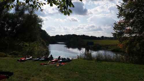 3. Oktober 2016, Blick auf die Lippe vom Otto-Vorberg-Haus gesehen