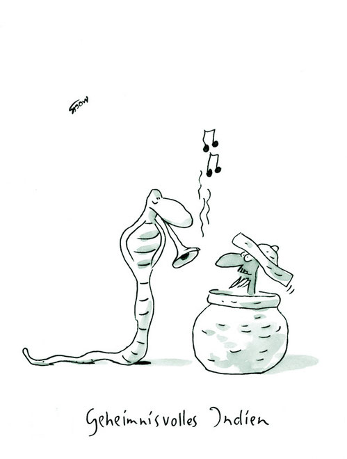 Cartoon con Mock zum Thema Reise