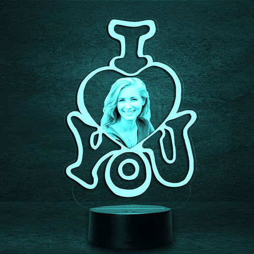 I Love You Herzrahmen Personalisierte 3D 2D Led Geschenk Lampe Kinder Familie Freunde Geburt Nachtlicht Schlummerlicht personalisiert mit Namen