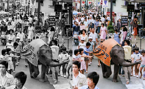 1977（昭和52）年9月18日、金沢市竪町商店街