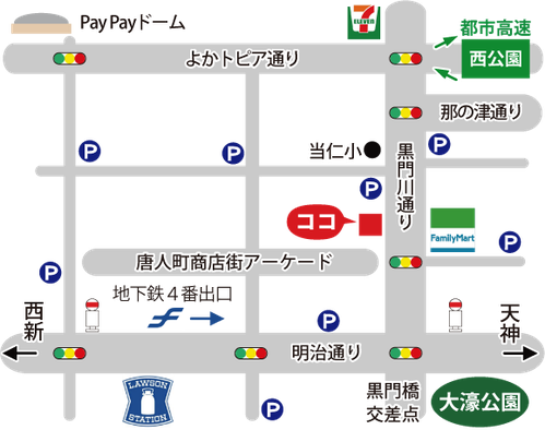 和多屋周辺駐車場 コインパーキング マップ
