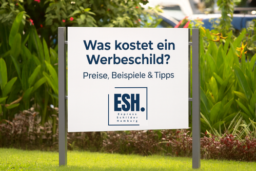 Alu-Dibond Werbeschild, Aufsteller