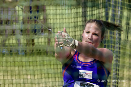 Mit 53,10 Metern zum Saisoneinstand übertrifft Maximiliane Langguth die U23-DM-Norm um mehr als sieben Meter. (Foto: Jan-Hendrik Ridder)