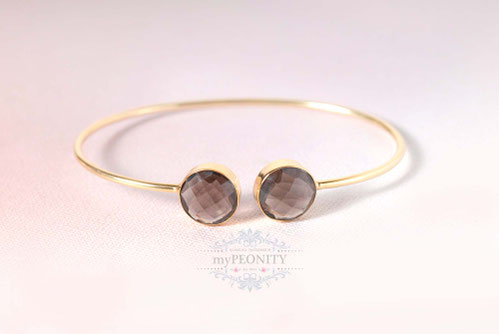 Mocca doppelter Rauchquarz Armreif