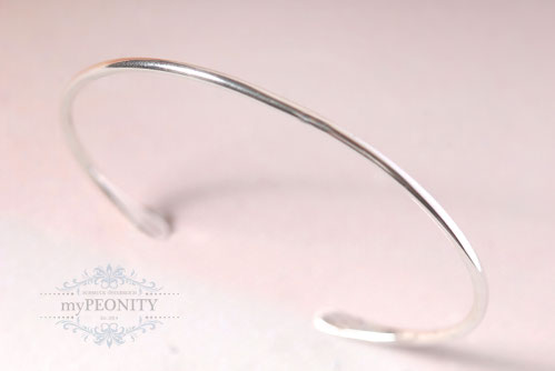 Cuff Sterlingsilber Armreifen schmal rund tifany schmuck