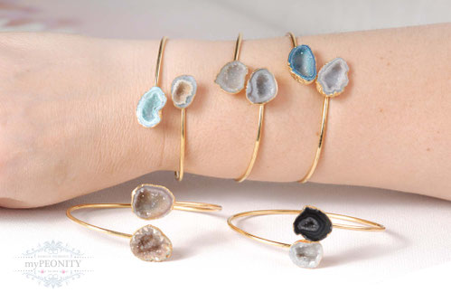 Doppelte Druzy Armreifen mypeonity