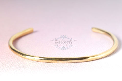 Messing Armreifen breit offen glatt herren armband