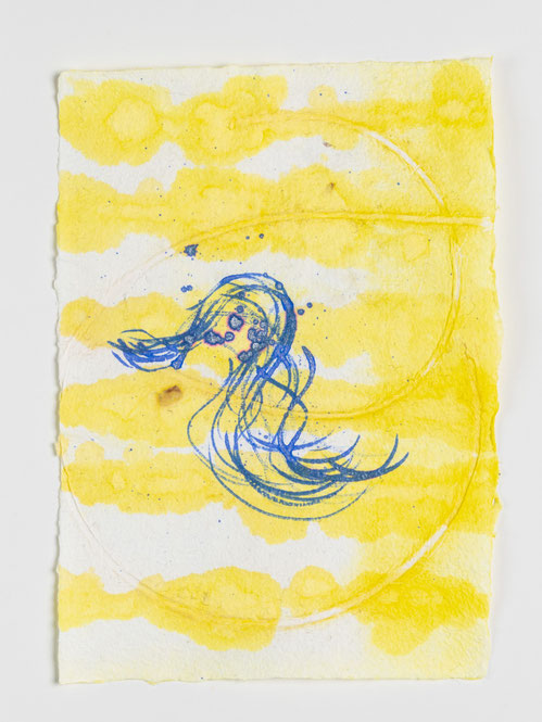 WIND is SUN in WATER. 2023, handmade paper, blind embossing, ink, photo © materialmatters