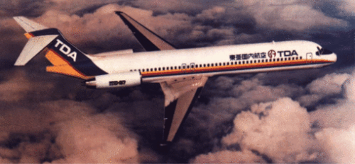 MD-87-Modellfoto in den Farben der TDA/Courtesy: McDonnell Douglas