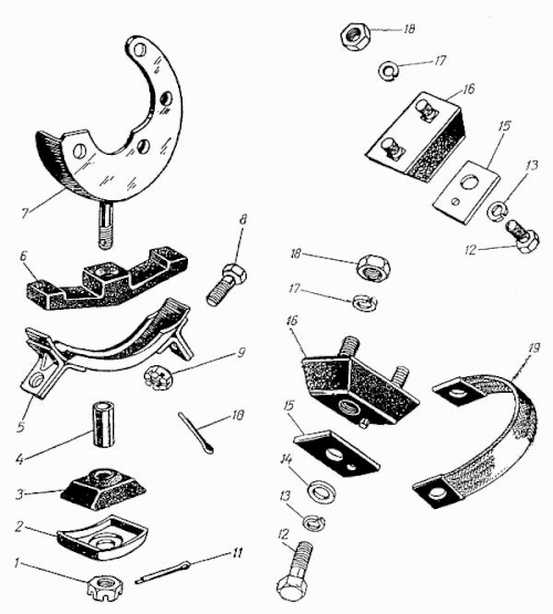 Motoraufhängung und Getriebeaufhängung Moskwitsch M400, M401, Opel Kadett K38. Engine mounting und gear monting Moskvich M400, M401, Opel Kadett K38. Подвеска двигателя и подвеска коробки передач Москвич М400, М401, Опель Кадет К38.