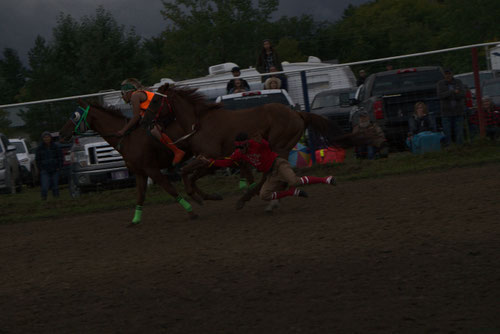 There were spills at the Indian Relay Races and this photographer caught the moment just before impact!