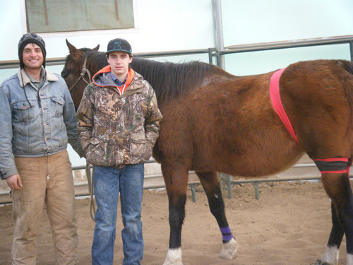 Peter & Keegan with Jiggy who has "suspenders"