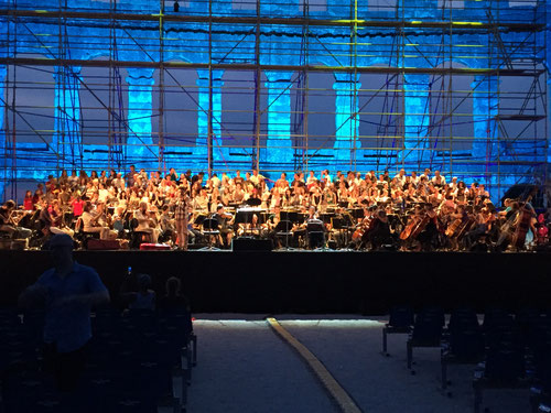 Orchestra and chorus dress reharsal - Aida, Arena Pula