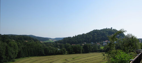 Vor der Haustür genießt man einen Panoramablick auf Falkenstein