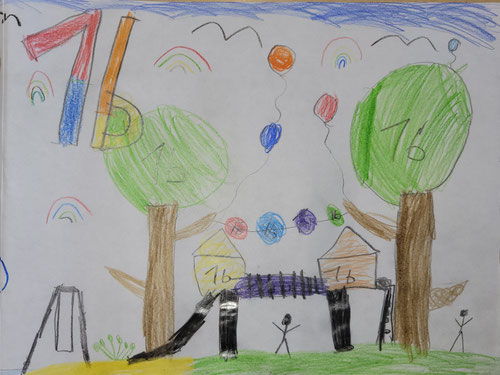 Farbenfroh und voller Freude - so erinnern sich die Kinder der 1b an ihr gelungenes Frühlingsfest.