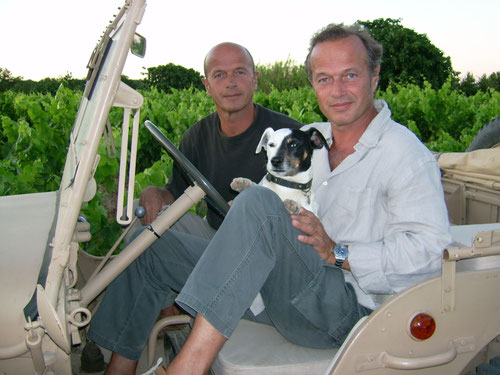 Pierre et Laurent Malet (et Paulo , le Jack Russel) 2007 Ph M.A.