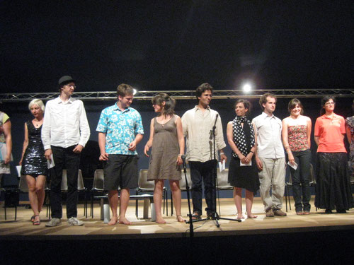 Avec les stagiaires des ateliers du PJE été 2010