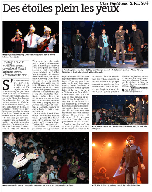 Article suite au concert au "Village à Bascule"