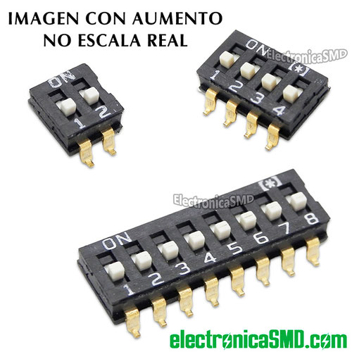 dip switch smd guatemala, dip switch, guatemala, electronica, electronico, dip switch superficie 2 4 8 posiciones guatemala