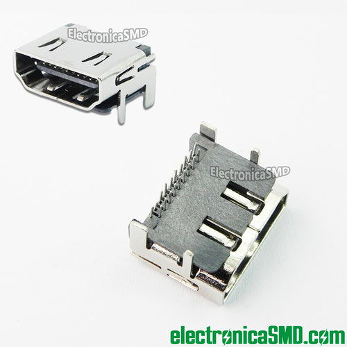 conector hdmi guatemala, conector hdmi hembra 19 pines THT con pines pcb guatemala, hdmi, electronica, electronico, guatemala, conectores conector hdmi