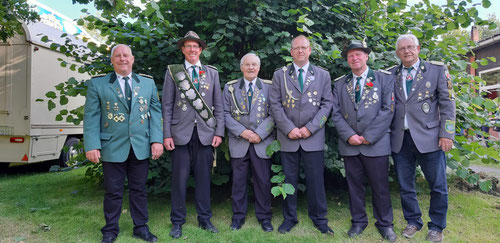 Stefan Thiele, Arne Kolster, Ronald Lührs, Dirk Mahler, Präsident Udo Miertsch und Jürgen Bauer