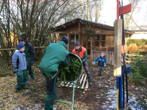 Fix und fertig eingenetzt. Weihnachten kann kommen!