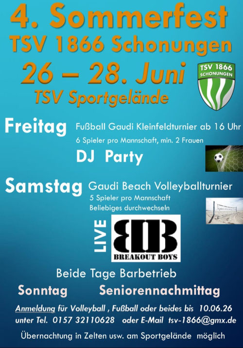 TSV 1866 Schonungen - Sommerfest 2026
