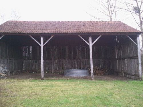 Hangar en bardage avant travaux