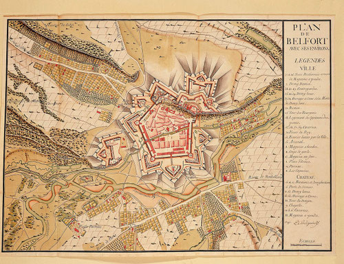 Belfort en 1741 (Service historique de la Défense à Vincennes - Autorisation de publication à demander)