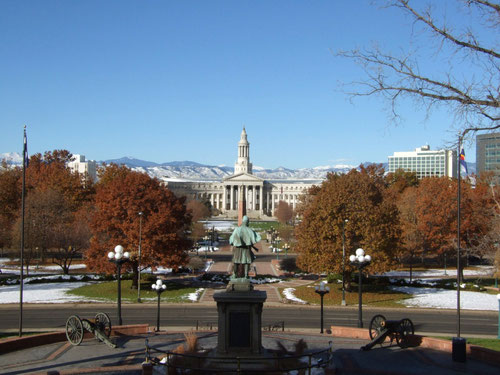 Blick vom Colorado State Capitol zum Denver City & County Building