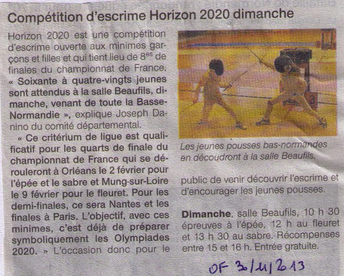 Ouest-France 30 novembre 2013