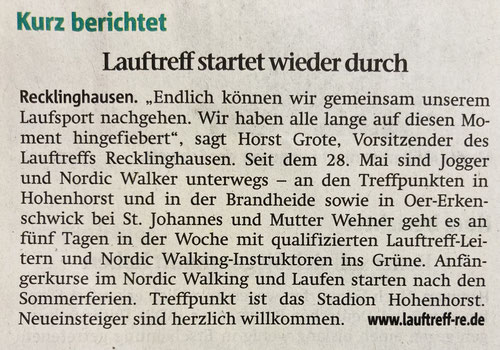 Quelle: Recklinghäuser Zeitung 03.06.2021