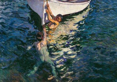 Sorolla.El bote blanco. Jávea.1905. Óleo sobre lienzo,colección particular.