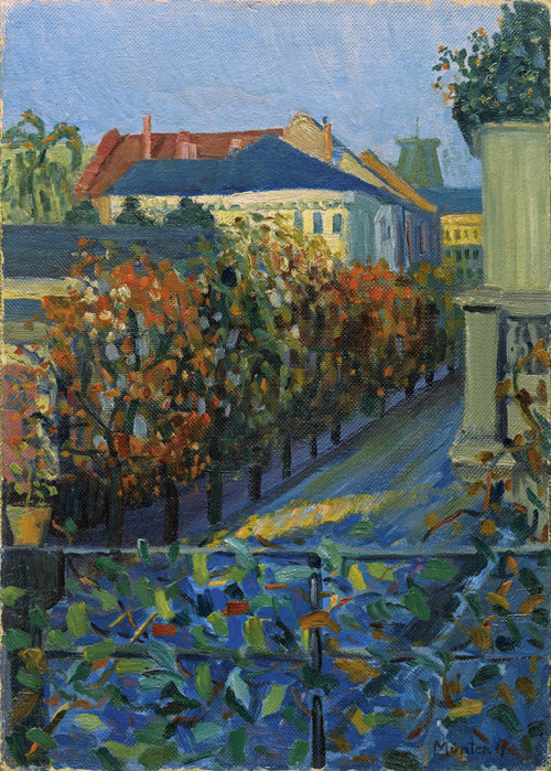 Vista desde la ventana del hermano de la artista, Bonn 1908. 