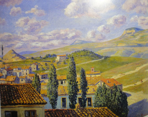 San Feliú de Torrelló.Óleo sobre lienzo.50x61cm.Museo Nacional de Arte de Cataluña, Barcelona.