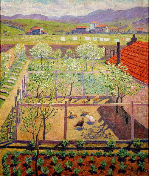 El gallinero,1912.Óleo sobre lienzo.55x46cm.Museo de Montserrat,Barcelona.Donación Sala Ardiz.